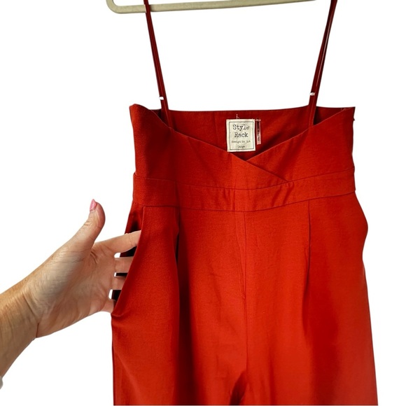 Style Rack Terracotta Jumper Size Large Wide Leg Linen Look Softcore Minimalist - Picture 4 of 13